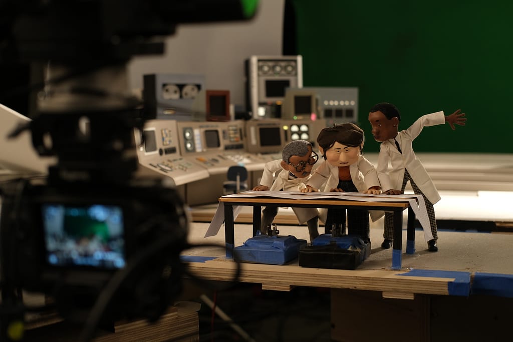 Production films stop motion